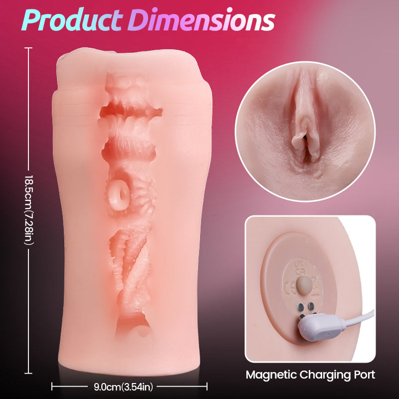 Thrill - 10 Vibrations 7 Frequencies 3 Intensities Simulated Masturbator Male Sex Toy Masturbation Cup - Tophatter Daily Deals